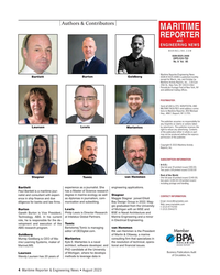 MR Aug-23#4 Authors & Contributors
MARITIME
REPORTER
AND
ENGINEERING