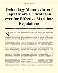 MR Aug-23#58 The Final Word
Technology Manufacturers’ 
Input More