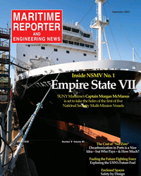 MR Sep-23#Cover  NSMV No. 1
Empire State VII
SUNY Maritime’s Captain Morgan