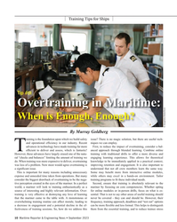 MR Sep-23#10 Training Tips for Ships
Tip #51
Overtraining in Maritime:
Wh