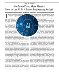 MR Sep-23#14 Eye on Design 
Not More Data, More Physics: 
How to Use AI