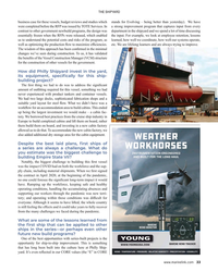 MR Sep-23#33 THE SHIPYARD
business case for these vessels, budget