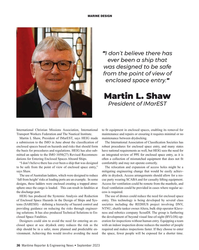 MR Sep-23#36  of 
enclosed space entry."
Martin L. Shaw
President of IMarEST
In