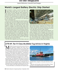 MR Sep-23#58 In the Shipyard
Latest Deliveries, Contracts and Designs
Wor