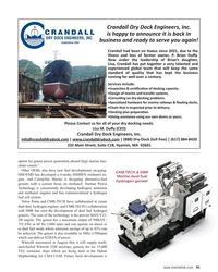 MR Nov-23#41 Crandall Dry Dock Engineers, Inc. 
CRANDALL
is happy to