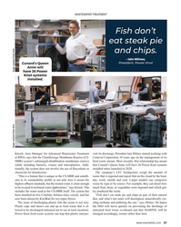 MR Jan-24#37 WASTEWATER TREATMENT
Fish don’t 
eat steak pie 
and chips.