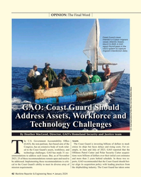 MR Jan-24#42  GAO 
report found gaps in the 
USCG system to capture 
migrant