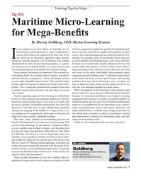 MR Jan-24#7 Training Tips for Ships
Tip #55
Maritime Micro-Learning