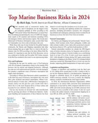 MR Feb-24#12 Maritime Risk 
Top Marine Business Risks in 2024
By Rich