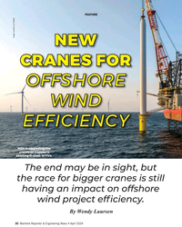 MR Apr-24#30 FEATURE
Image courtesy of Cadeler
NEW 
CRANES FOR 
OFFSHORE