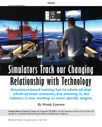 MR Apr-24#34  Technology
Simulation-based training has its whole-of-ship/
whole-o