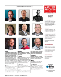 MR Apr-24#4 Authors & Contributors
MARITIME
REPORTER
AND
ENGINEERING