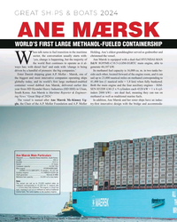 MR Dec-24#30 ANE MÆRSK 
WORLD’S FIRST LARGE METHANOL-FUELED CONTAINERSHIP