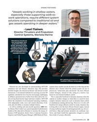 MR Apr-25#33 .”
– Lauri Tiainen, 
Director Thrusters and Propulsion 
Control