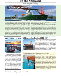 MR Apr-25#40  Design to Delivery
TSH Dredge Adele
ESG
Eastern Shipbuilding