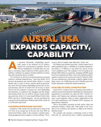 MR Aug-25#46  leads the Navy’s additive manufacturing 
46  Maritime Reporter