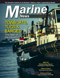 Marine News Magazine Cover Apr 2023 - Towboats, Tugs & Barges

