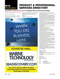 Marine Technology Magazine, page 62,  Jun 2012