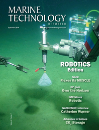 Marine Technology Magazine Cover Sep 2019 - Autonomous Vehicle Operations