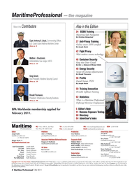 Maritime Logistics Professional Magazine, page 4,  Q3 2011