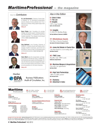 Maritime Logistics Professional Magazine, page 4,  Q4 2012