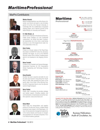 Maritime Logistics Professional Magazine, page 6,  Q1 2013