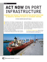 Maritime Logistics Professional Magazine, page 14,  Jul/Aug 2017