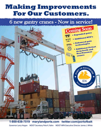 Maritime Logistics Professional Magazine, page 3rd Cover,  May/Jun 2018
