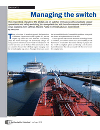 Maritime Logistics Professional Magazine, page 10,  Jul/Aug 2018