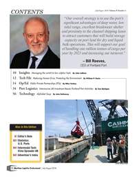Maritime Logistics Professional Magazine, page 2,  Jul/Aug 2018