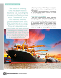 Maritime Logistics Professional Magazine, page 28,  Sep/Oct 2019