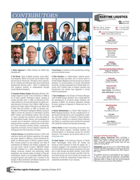Maritime Logistics Professional Magazine, page 4,  Sep/Oct 2019