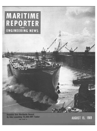 Maritime Reporter Magazine Cover Aug 15, 1969 - 