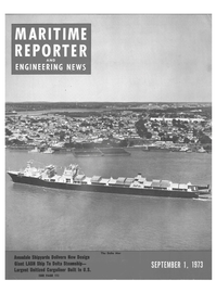 Maritime Reporter Magazine Cover Sep 1973 - 