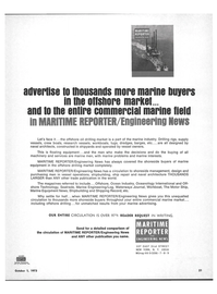 Maritime Reporter Magazine, page 19,  Oct 1973
