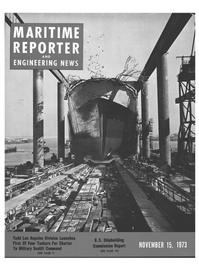 Maritime Reporter Magazine Cover Nov 15, 1973 - 