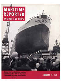 Maritime Reporter Magazine Cover Feb 15, 1974 - 