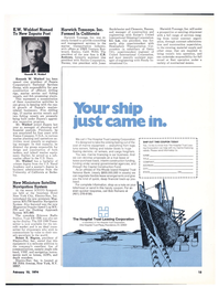 Maritime Reporter Magazine, page 13,  Feb 15, 1974