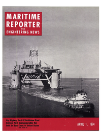 Maritime Reporter Magazine Cover Apr 1974 - 