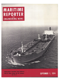 Maritime Reporter Magazine Cover Sep 1974 - 