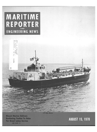 Maritime Reporter Magazine Cover Aug 15, 1978 - 