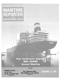 Maritime Reporter Magazine Cover Dec 15, 1980 - 