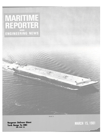 Maritime Reporter Magazine Cover Mar 15, 1981 - 