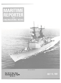Maritime Reporter Magazine Cover Jul 15, 1981 - 