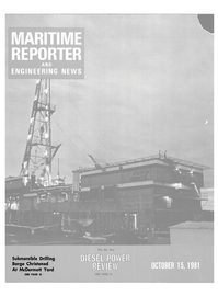 Maritime Reporter Magazine Cover Oct 15, 1981 - 