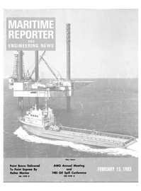 Maritime Reporter Magazine Cover Feb 15, 1983 - 