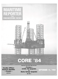 Maritime Reporter Magazine Cover Sep 15, 1984 - 