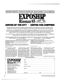 Maritime Reporter Magazine, page 40,  Sep 15, 1985