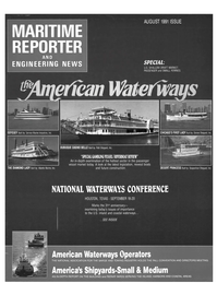Maritime Reporter Magazine Cover Aug 1991 - 