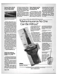 Maritime Reporter Magazine, page 7,  Aug 1991